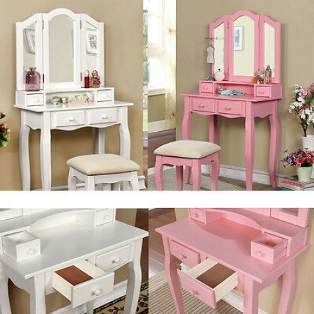 CM-DK6846PK : Bộ Bàn Trang Điểm Kèm Ghế Và Gương